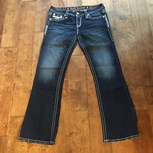 “Easy boot” cut, dark wash Rock Revival jeans